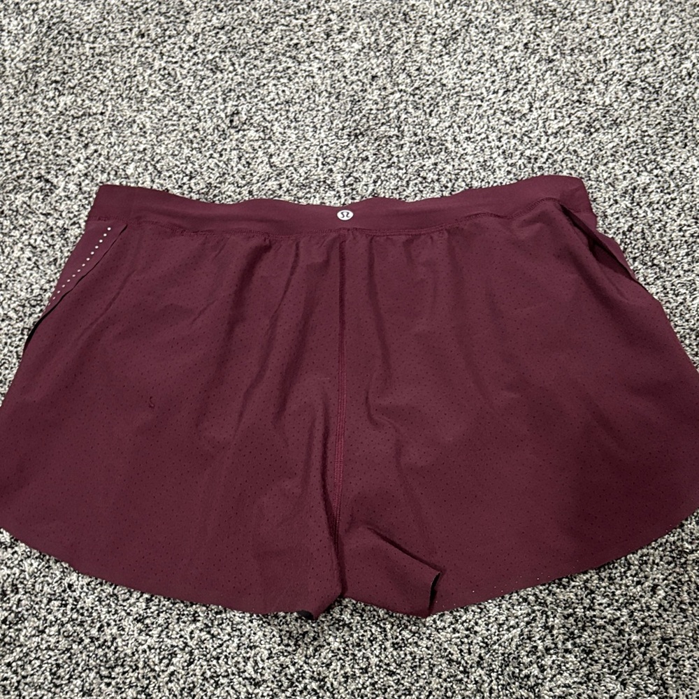 Lululemon Athletica Maroon Fast and Free Athletic Shorts